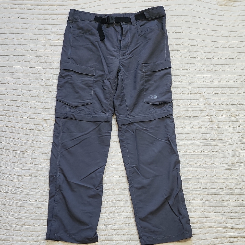 The North Face Gray Belted Cargo Pants with Relaxed Fit